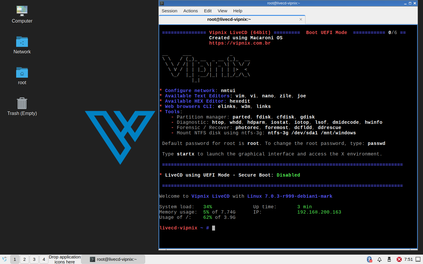 LiveCD Vipnix - VIPNIX